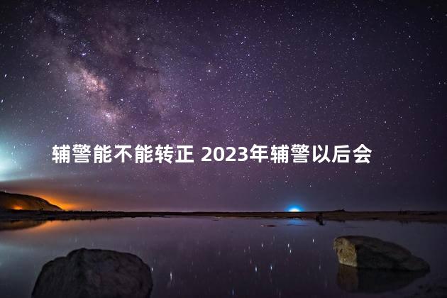 辅警能不能转正 2023年辅警以后会不会给编制